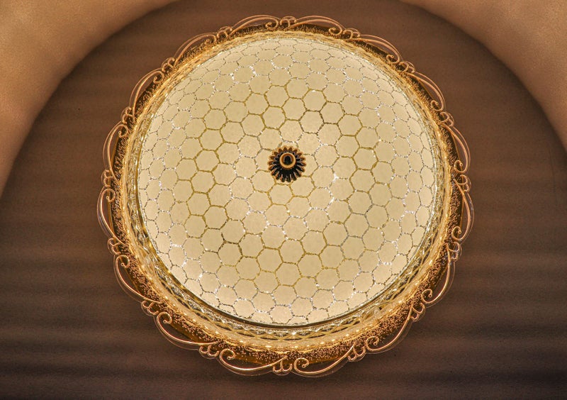 swanart Glass Chandelier Ceiling Round Light 16 Inch (Multicolor) (With Bluetooh System) (Design 1) - Image 4