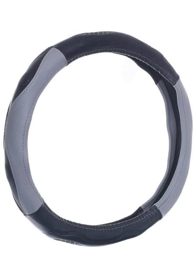 غطاء طارة دركسيون من الجلد والمطاط - رمادي - توتش 03 - Image 1