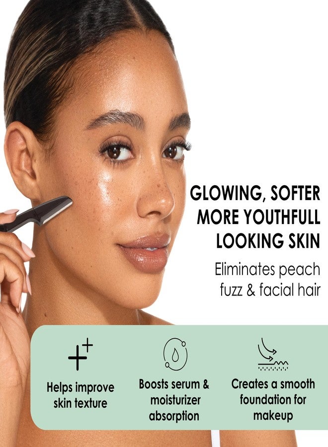 JAPONESQUE Essentials Dermaplaner Facial Hair Razors 12 Pack - Precision Blades for Peach Fuzz Removal, and Eyebrow Shaping for Men & Women - Image 3