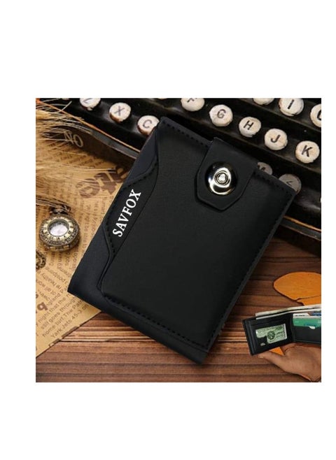 Savox Black Wallet - Wide Card - High Quality