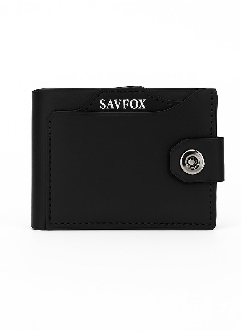 Savox - Black Wallet - Wide Card - High Quality - Image 1