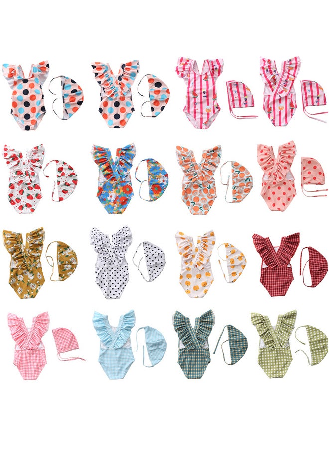 One-Piece Cute Swimsuit For Baby Girl Children's Swimsuit Striped Patten Baby Swimsuit  - Image 3
