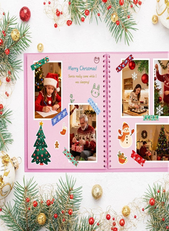 Yopih 7 x 7 Inch Hardcover Kraft Blank Page DIY Scrapbook Photo Album, 40 Pages (20 Sheets) - Perfect for Wedding Anniversaries, Family Memories, and Small Scrapbooking Projects - Image 3