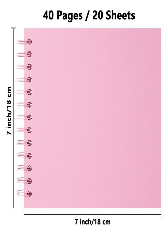 Yopih 7 x 7 Inch Hardcover Kraft Blank Page DIY Scrapbook Photo Album, 40 Pages (20 Sheets) - Perfect for Wedding Anniversaries, Family Memories, and Small Scrapbooking Projects - Image 2