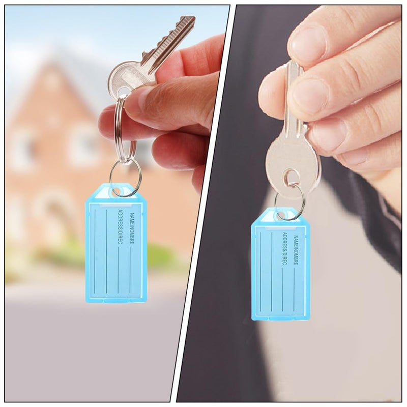 Reusable Writable Key Tags Set With Key Rings For Luggage Hotel Office Travel 60 Pcs Colorful - Image 5
