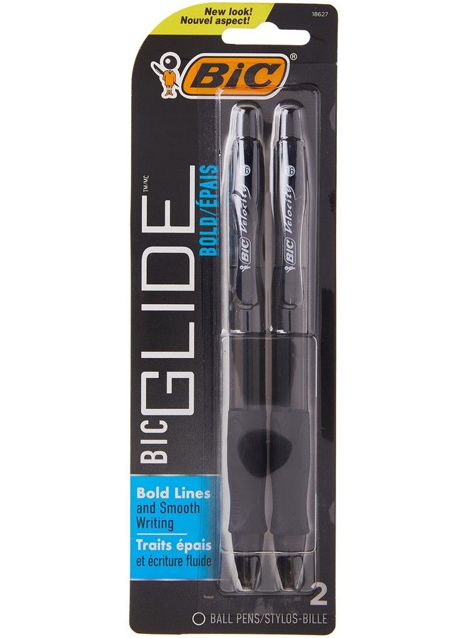 Bic قلم حبر جاف أتلانتس فيلوسيتي بولد أسود 2 قطعة (عبوة من 2) - Image 4