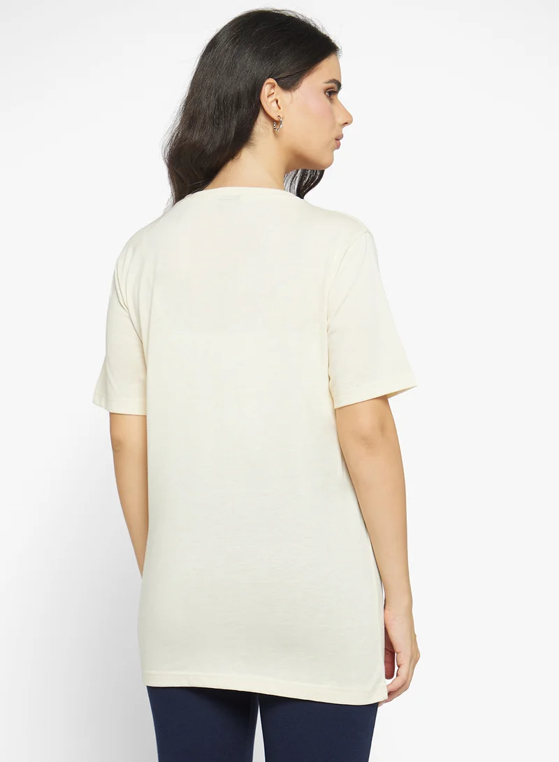 Ginger Basics Cotton Oversize Crew Neck T-shirt