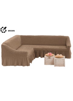 EVORY HOME Sofa Cover L  Shape Super Stretchable Anti-Wrinkle Slip Flexible Resistant 5.5 Meter 