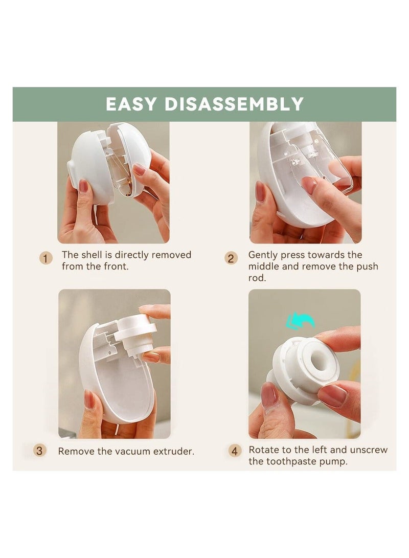KASTWAVE SYOSI Automatic Toothpaste Dispenser, Waterproof Dispenser Holder for Bathroom, Wall Mounted with Q Shape Adults and Kids, Light Blue - Image 4