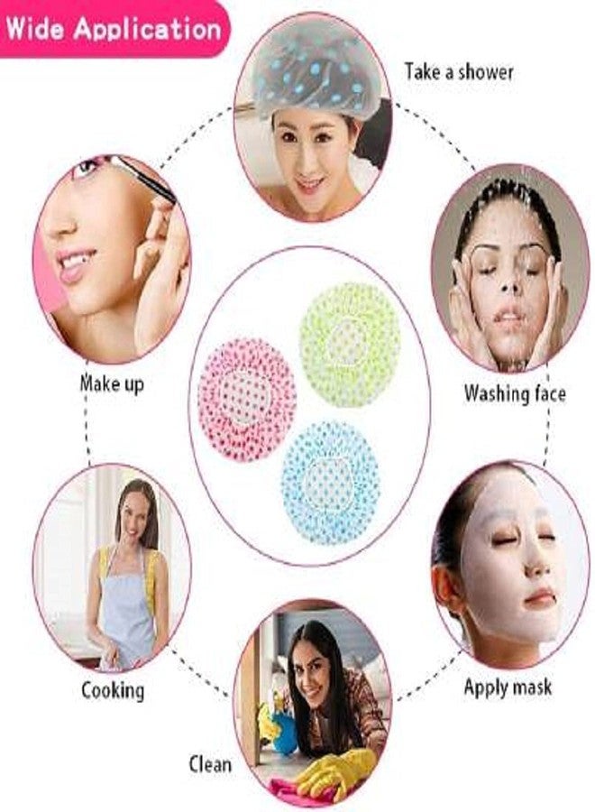 Elecsera Reusable Elastic Water Proof Shower Cap Pack of 1 - Image 2