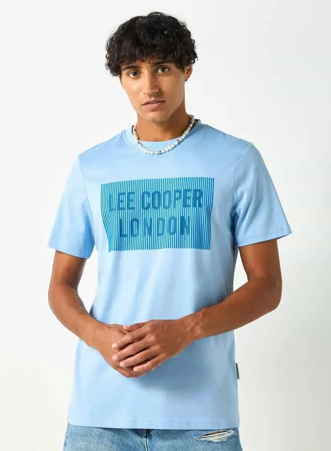 Lee Cooper Lee Cooper Logo Print T-shirt with Short Sleeves