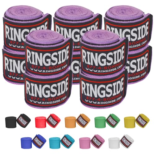 Ringside Mexican Style Boxing Hand Wraps 5 Pairs Pack Neon Purple 180