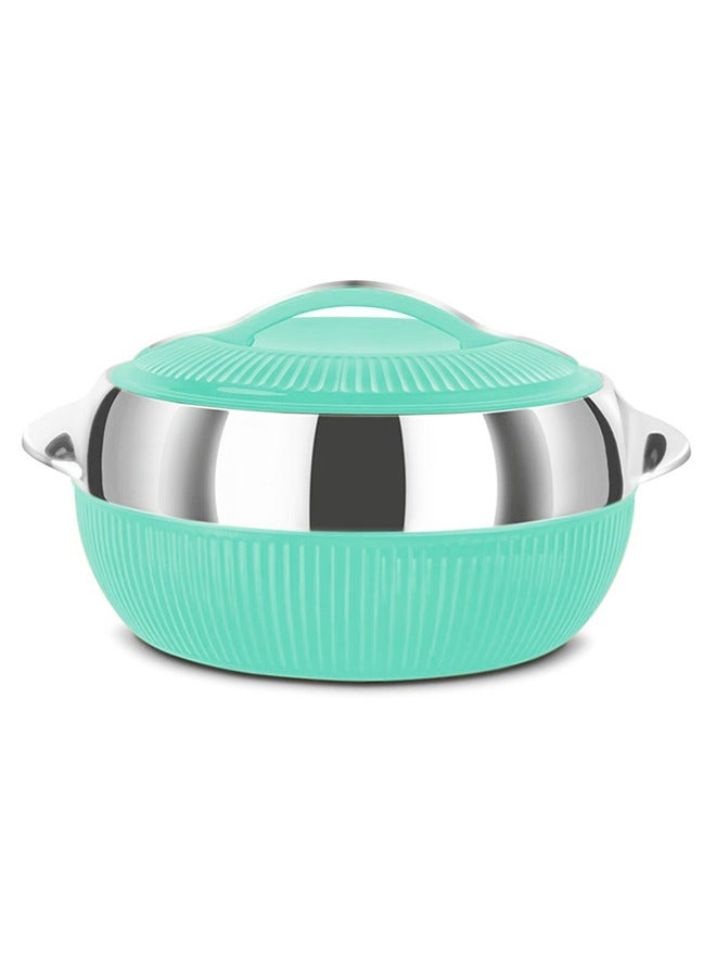A TO Z Lavenna Feasta Large Insulated Hot Pot – 6500ml, Double-Walled Stainless Steel, PU Insulated Casserole, BPA-Free, Food Safe, Keeps Food Hot & Fresh for Hours, Easy Carry Handle, Elegant Design – Mint Green - Image 1