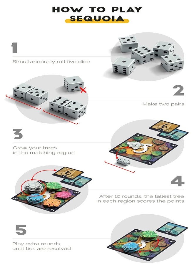 BOARD GAME TABLES.COM سيكويا - لعبة لوحية - من 2 إلى 5 لاعبين - مدة اللعب 10 دقائق - Image 5