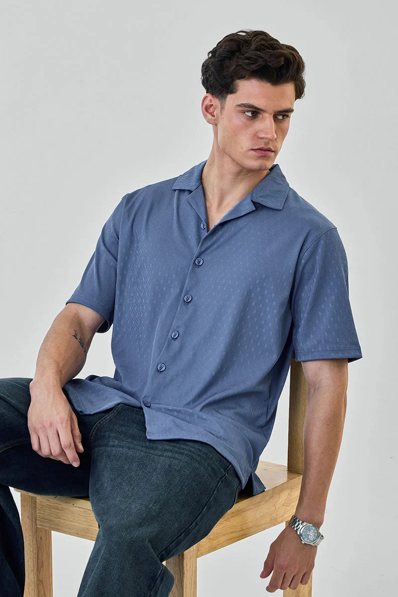 SNITCH Box Fit Half Sleeves Stretch Shirt