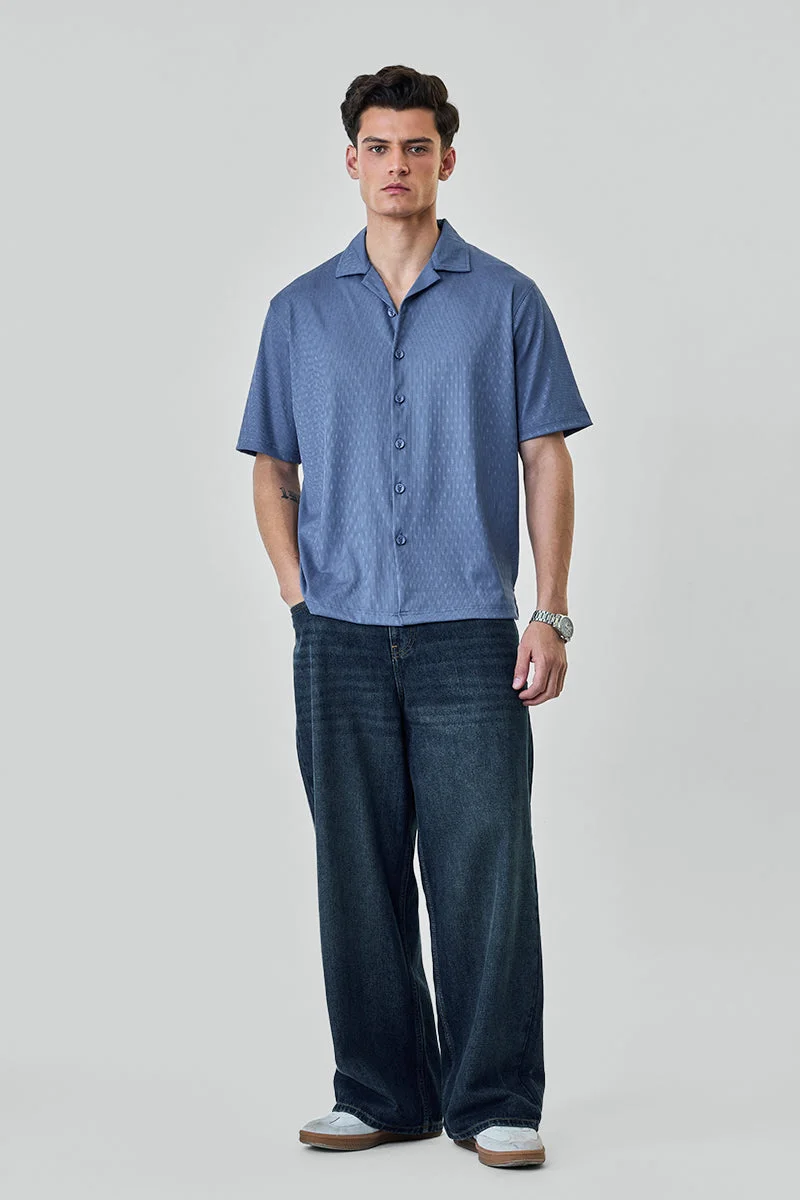 SNITCH Box Fit Half Sleeves Stretch Shirt