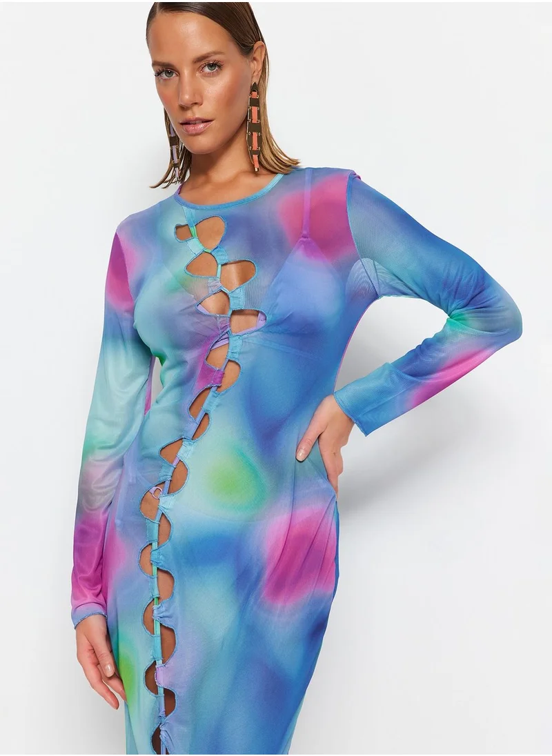 trendyol Cut Out Detail Beach Dress