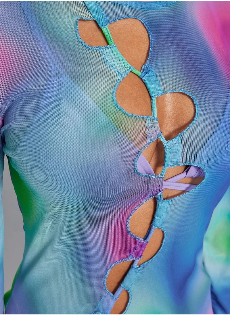 trendyol Cut Out Detail Beach Dress