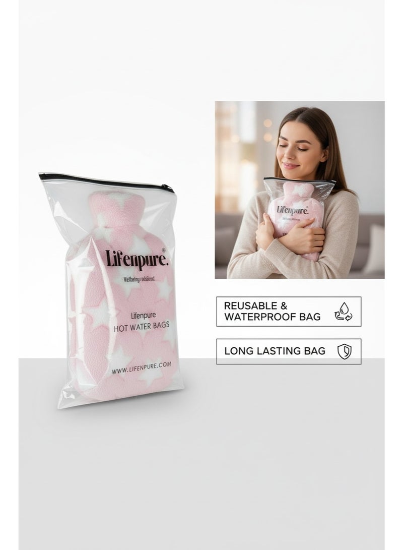 Lifenpure™ 2 Ltr Soft Hot Water Bag In Reusable Ziplock Clear Pouch Bag Classic Style For Body Shoulder Cramps Neck Pain Relief - Image 3