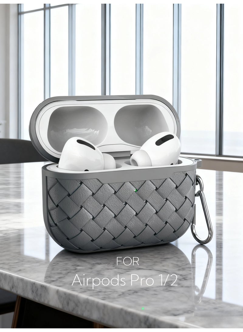 Hand-woven AirPods Pro earphone case, fully wrapped soft shell protection - Image 1