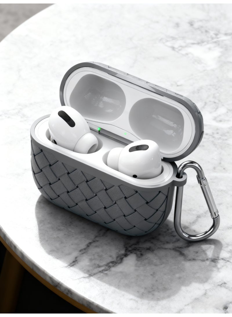 Hand-woven AirPods Pro earphone case, fully wrapped soft shell protection - Image 2