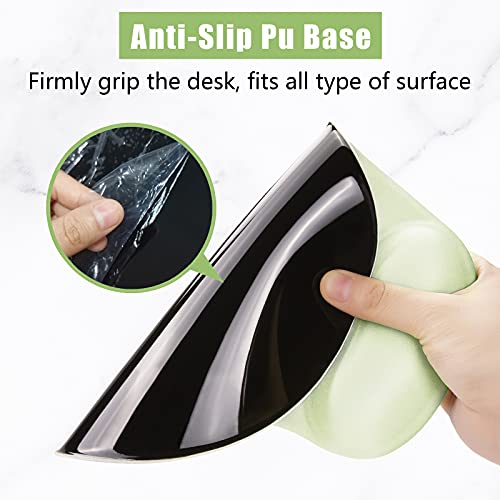 Hsurbtra Ergonomic Mouse Pad with Wrist Rest Support, Gel Mouse Pads with Non-Slip PU Base, Pain Relief Memory Foam Computer Mat, Cute Office Supplies Desk Decro Accessories, Lake Green - Image 5