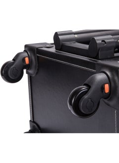 SUNRISE Professional 4 Wheels Rolling Makeup Cosmetic Train Case, Black  - Image 4