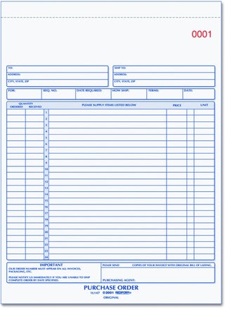 Rediform 1L147 Purchase Order Book, 8 1/2 x 11, Letter, Three-Part Carbonless, 50 Sets/Book - pzsku/Z77DFB6C57509E343DFA3Z/45/1749477748/f4ff60d6-9c13-4160-bcde-759acf4eeda1