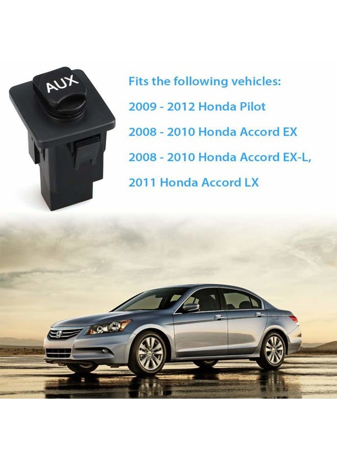 Mango S Aux Port Replacement, Auxiliary Input Jack - 39112-TA0-A01 for 2009-2012 Honda Pilot, 2008-2010 Honda Accord EX, EX-L, 2011 Honda Accord LX - Push Button, Plug-in, ON-OFF-ON, Black - Image 3