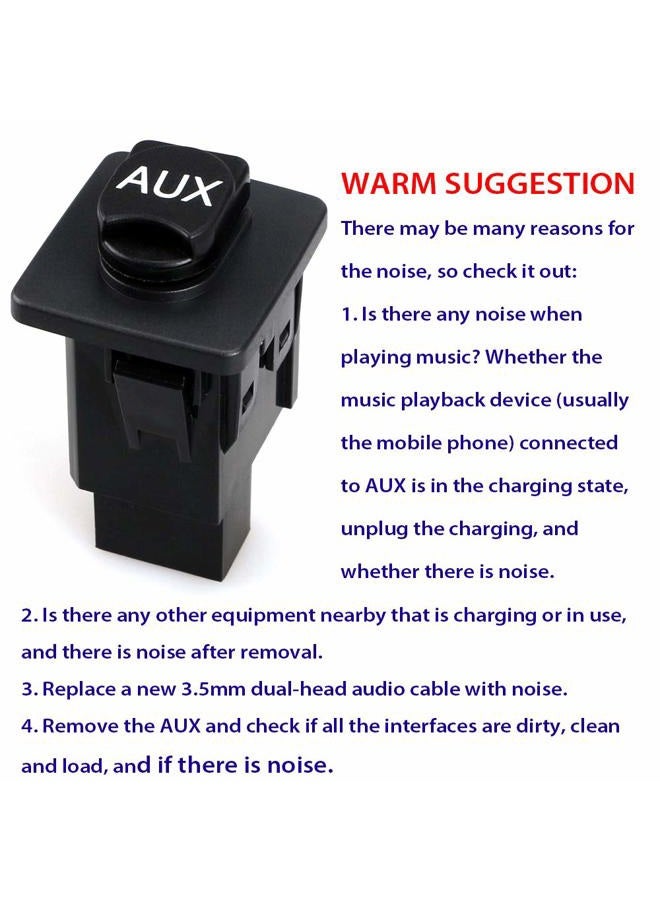 Mango S Aux Port Replacement, Auxiliary Input Jack - 39112-TA0-A01 for 2009-2012 Honda Pilot, 2008-2010 Honda Accord EX, EX-L, 2011 Honda Accord LX - Push Button, Plug-in, ON-OFF-ON, Black - Image 5
