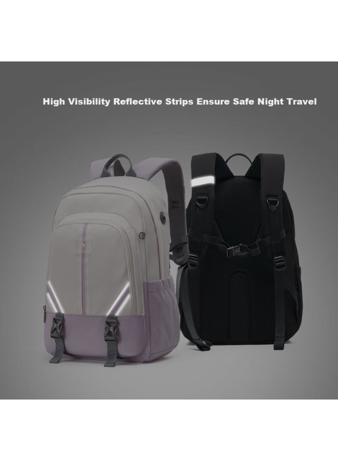 OIWAS Owas Saisuo Series Large Capacity Student Backpack Sold By Jd Women's And Men's Travel Backpack, Fashionable Shoulder Bag, Purple - Image 3