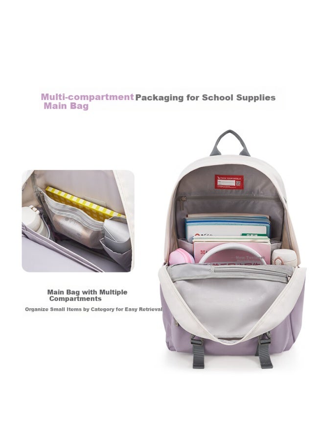 OIWAS Owas Saisuo Series Large Capacity Student Backpack Sold By Jd Women's And Men's Travel Backpack, Fashionable Shoulder Bag, Purple - Image 1