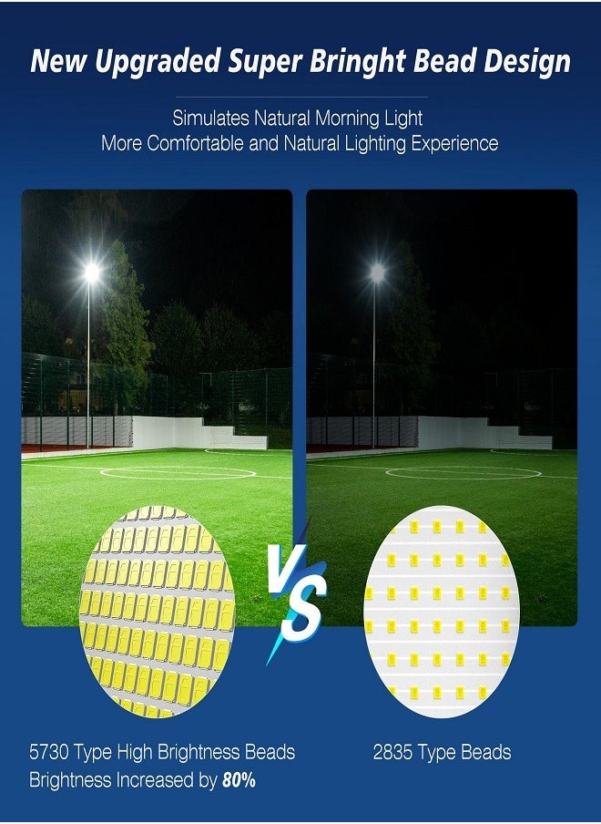 Sunbmebge 1200W Solar Street Lights Outdoor - Wide Angle Solar Lights Outdoor Dusk to Dawn, Commercial Solar Parking Lot Lights Motion Sensor, 7000K LED Solar Flood Lights IP66 Waterproof with Remote Control  - Image 3