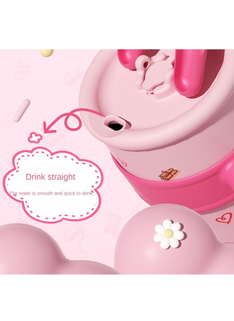 General - 700ml Tumbler Leak-Proof Coffee Mug With Handle Straw And Stanley Cup-Like Design Travel Mug Tumbler Cup Hello Kitty - Image 1