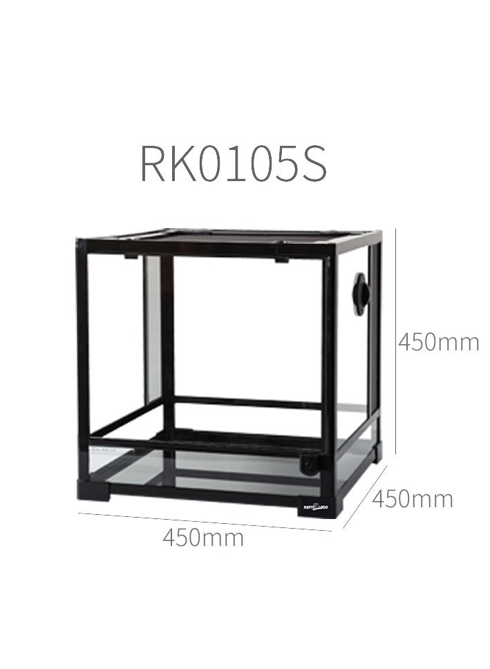 REPTIZOO REPTI ZOO Glass Reptile Terrarium, Front Opening Reptile Tank for Reptile Pets Gecko Lizard Snake, Top Screen Ventilation Escape Proof Lid (RK0105S) - Image 2