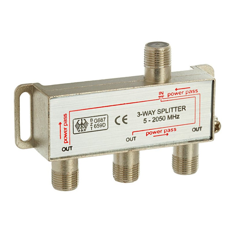 Cmple - 3 Way F-Type Splitter 2050MHz F Female to Female Coaxial Cable Distributor 2.05GHz Three Way Coax Antenna Сombiner Splitter for RG6, RG59, TV, Satellite, Modem - Image 4