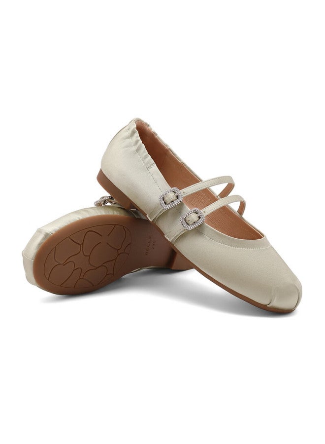 Belle Mary Jane Shoes For Women, Spring/summer , Elegant Ballet Style Flats, 3h9a8aq6, Light Green, Size 37 - Image 4