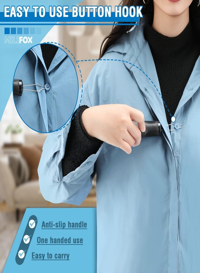 Milifox Button Hook for Seniors, Zipper Puller Helper & Shirt Button Helper Tool for Elderly, Arthritis, Zipper Assistant for Dresses, Lightweight Non-Slip One-Hand Zipper Aid Tool (1 Pack) - Image 3