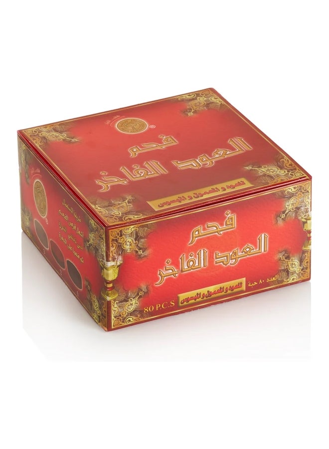 سدر الخليج للعطور فحم العود الفاخر سريع الاشتعال 33 مم (80 قرص) | فحم فاخر يدوم طويلاً لتعطير المنزل والمناسبات أسود - Image 1