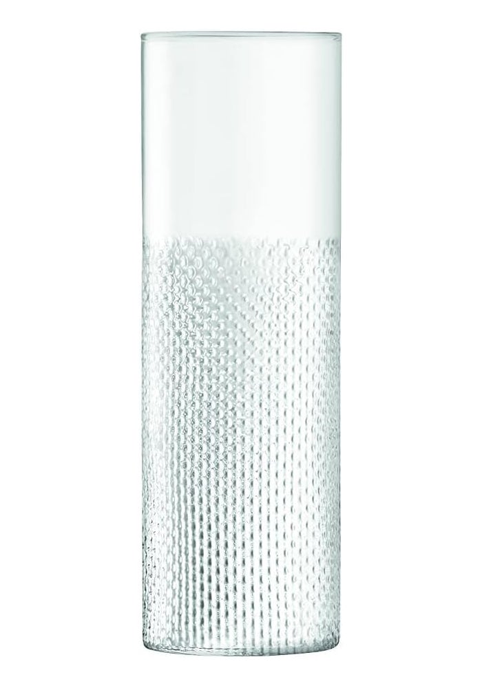 LSA Wicker Vase H40cm Clear Glass Cylinder Vase | Handmade Poland - Image 2