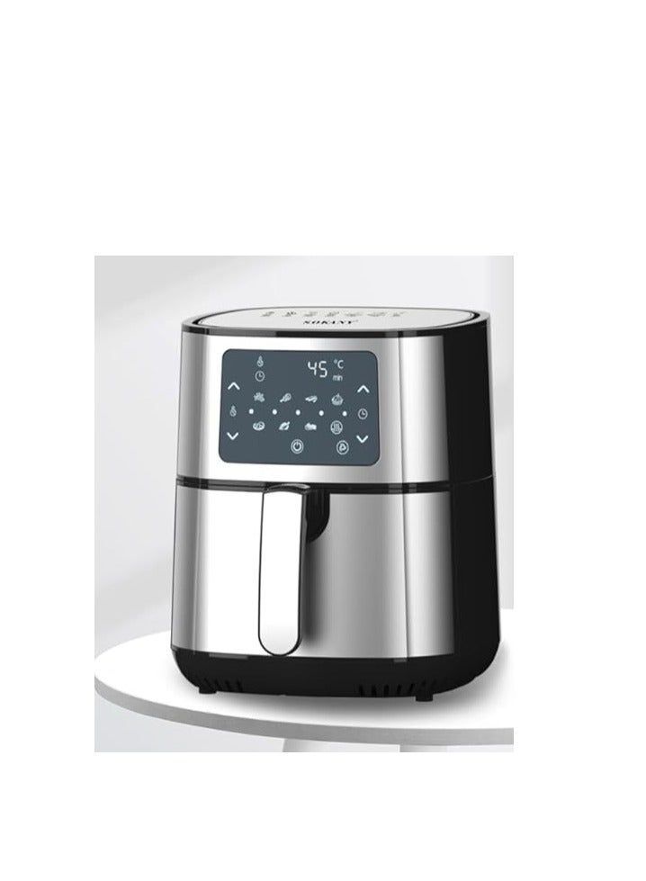 Sokani Sokany SK-8048 Essential Air Fryer, with digital touch screen, capacity of 7 liters, capacity of 1700 watts, with international warranty, silver color - voltage 220 volts, 50 Hz, 7 liters - Image 1