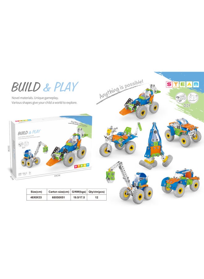 Product Disassembly Nut Building Block Toys STEAM Assembly DIY Assembly Building Block Creative Early Education Educational Toys-Color:7742 Disassembly Building Blocks (136PCs) 5in1
