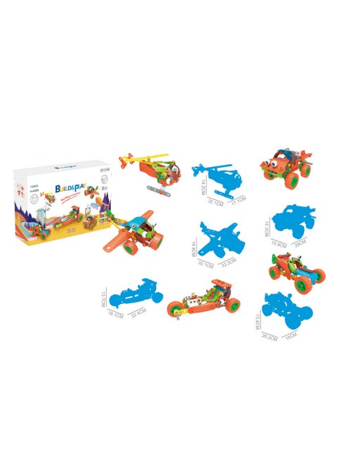 Product Disassembly Nut Building Block Toys STEAM Assembly DIY Assembly Building Block Creative Early Education Educational Toys-Color:7742 Disassembly Building Blocks (136PCs) 5in1