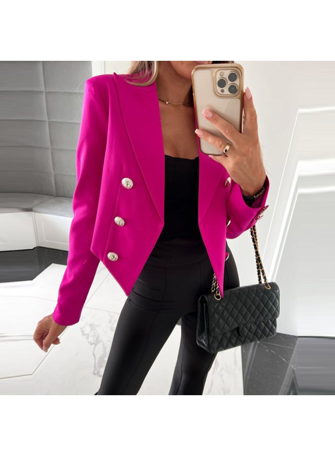 S Popular Women's Clothing, European And American Style Loose Long-sleeved Short Suit Jacket, Elegant Ladylike High-end Suit