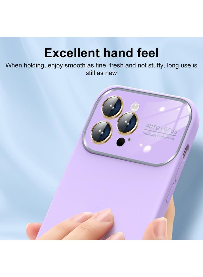 زبون جراب لهاتف iPhone 13 Pro Max من السيليكون السائل مع نافذة زجاجية كبيرة - Image 5