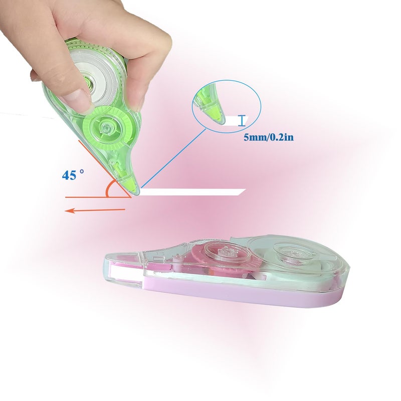 HeGangLy White Out Correction Tape with Dispenser,12-Count Pack,39.4ft, Easy Use Roller Applicator, Instant Dry, Fast, Clean and Tear-Resistant Tape ,Smooth Precise Corrections Tape for School,Office and Home - Image 3