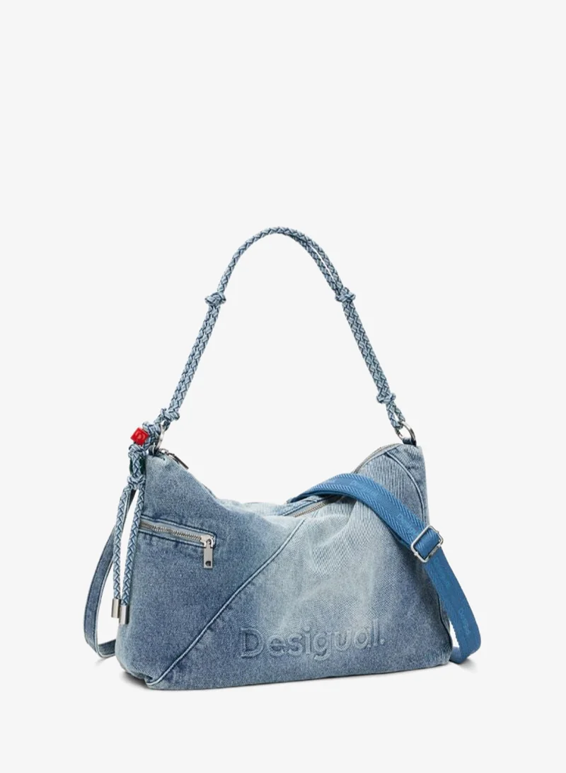 DESIGUAL Blue Large Denim Charms Bag for Women | Best Price UAE