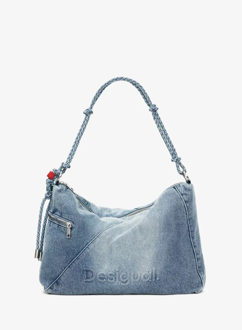 DESIGUAL Large Denim Charms Bag