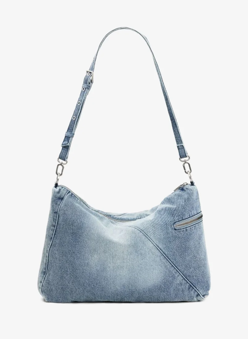 DESIGUAL Blue Large Denim Charms Bag for Women | Best Price UAE