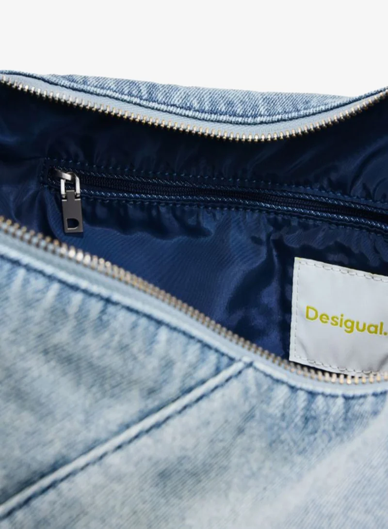 DESIGUAL Blue Large Denim Charms Bag for Women | Best Price UAE